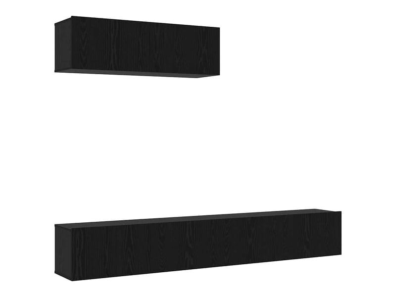 Ensemble meuble tv - banc tv - meuble de rangement 3 pcs chêne noir bois d'ingénierie  - Conforama A