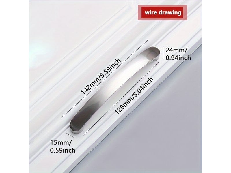  Jeu de poignées de meuble en aluminium pour cuisine, 160 mm (6,29 pouces)  - Conforama E