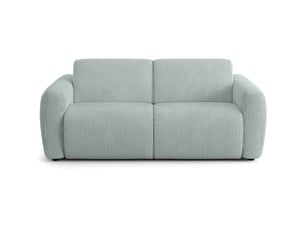 Canapé droit convertible HOMIFAB Suzie 3 places Velours bleu