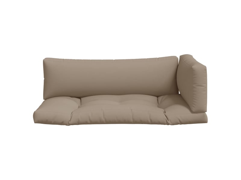  Lot de 3 coussins de palette, coussins de canapé taupe tissu cf59714  - Conforama D