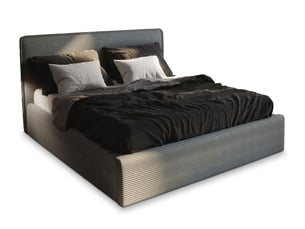 Lit coffre 140x200 cm <strong>MASSENO</strong>  <strong></strong> coloris gris