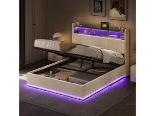 Lit 2 places 140x190 cm FOERPL   coloris beige