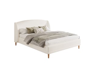 Lit 2 places 140x190 cm <strong>PHOEBE CAT</strong> <strong></strong> coloris blanc