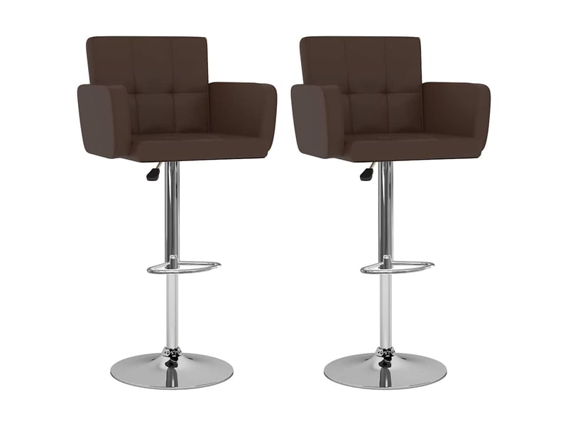  Lot de 2 tabouret de bar, chaise de bar marron similicuir shl28607  - Conforama B