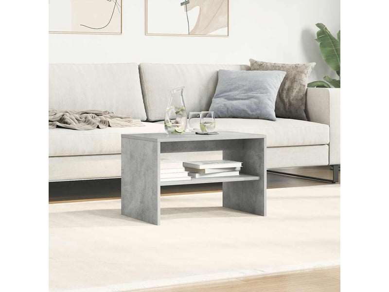  Meuble tv - banc tv - meuble de rangement gris béton 60x40x40 cm bois d'ingénierie  - Conforama D