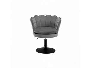Fauteuil fixe pivotant <strong>OKMYHOME</strong> <strong></strong> Velours gris vendu A l'unité