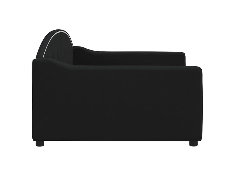  Lit simple- lit adulte -  lit de repos sans matelas noir 100x200 cm tissu  - Conforama C