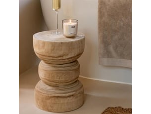 Table d'appoint ronde en bois marek 40cm naturel