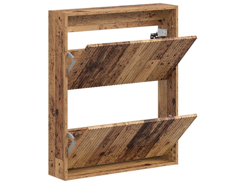  Meuble à chaussures mural, armoire à chaussures arnhem 71x17x86 cm bois ancien  - Conforama C