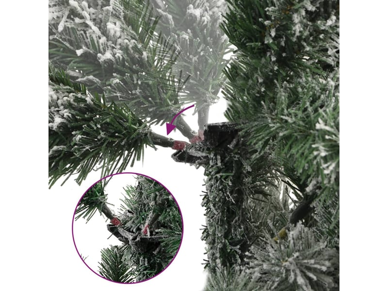  Sapin de noël artificiel, arbre de noël à charnières avec neige floquée 210 cm shl8732  - Conforama C