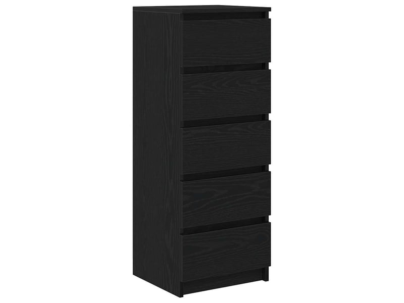  Buffet - bahut - meuble de rangement avec tiroirs chêne noir 37,5x35x99 cm bois d'ingénierie  - Conforama A