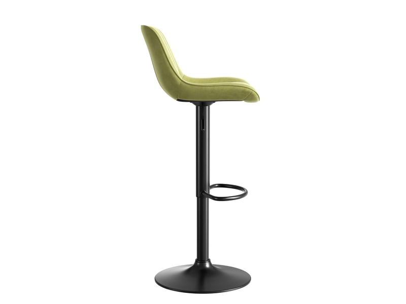  Lot de 4 tabourets de bar pivotants et réglables en velours vert W3479P331833 - Conforama E