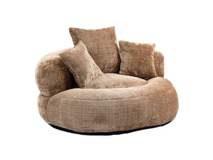 Fauteuil fixe  <strong></strong> Tissu marron