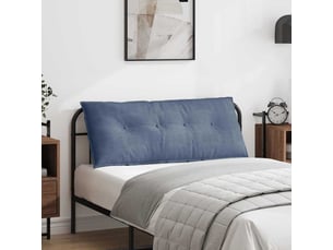 Coussin de dos, coussin de dossier bleu 120 x 50 cm tissu en velours côtelé cf54508