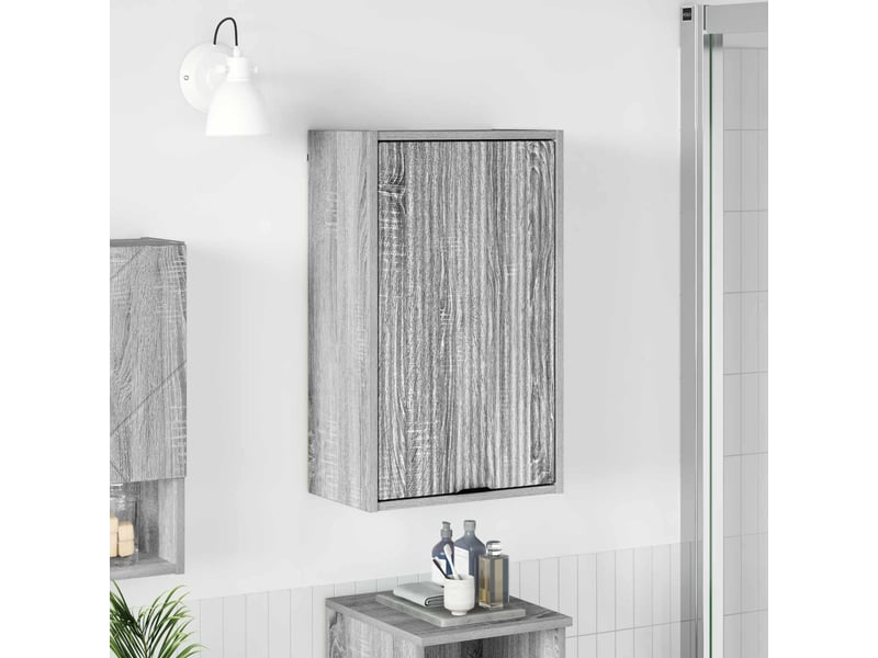  Cabinet de salle de bain, meuble de rangement gris sonoma 39x23.5x65 cm  - Conforama B
