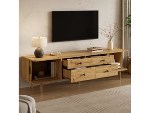 Meuble tv coloris bois clair 165 cm EVRYAE   