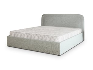 Lit coffre 180x200 cm <strong>MASSENO</strong> <strong></strong> coloris gris