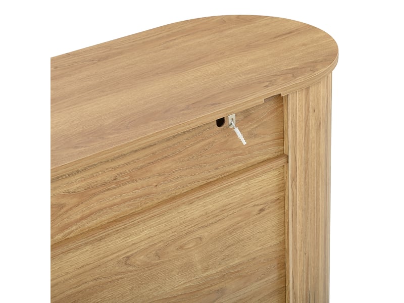  Buffet 3 portes en mdf effet bois pieds en pin 140 x 40 x 78 cm GL7423D - Conforama E