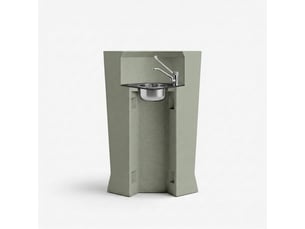 Comptoir de bar avec évier intégré en polyéthylène marvy anthracite - vert foncé