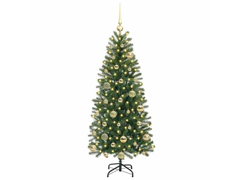  Sapin de noël artificiel, arbre de noël vert 120 cm pe et pvc shl446  - Conforama C