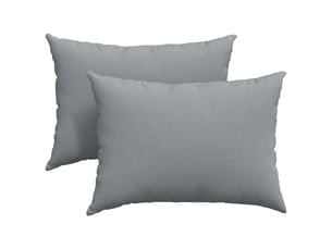 Lot de 2 coussins de canapé, coussins décoratifs tissu gris clair 70 x 50 cm cf58847