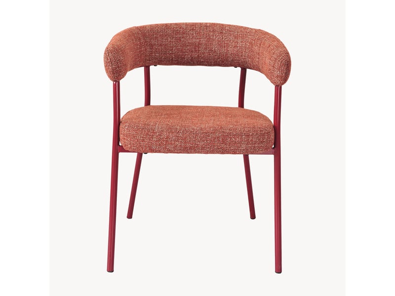 Lot de 4 chaises de salle à manger huk 78 x 57 x 56 cm rouge [en.casa]  - Conforama C