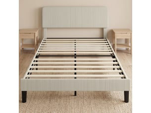 Lit 2 places 140x190 cm <strong></strong> <strong></strong> coloris gris