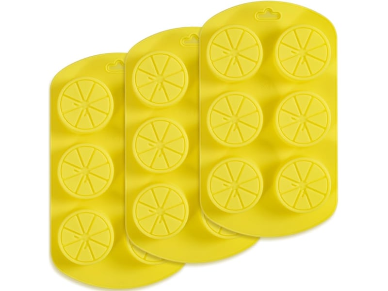 Moule en silicone en forme de fruit – 3 paquets, 6 cavités citron 3d, ustensiles de cuisson antiadhésifs de qualité alimentaire pour savon, glaçons - Conforama A