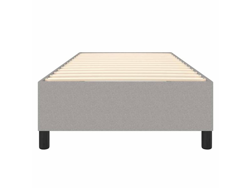  Lit simple- lit adulte -  cadre de lit à lattes gris clair 100x200 cm tissu  - Conforama D