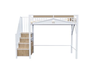 Lit mezzanine 90x200 cm VIVRYN coloris blanc