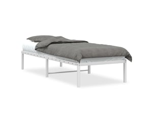 Lit simple 80x200 cm coloris blanc