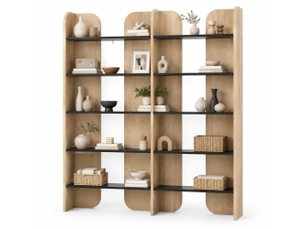 Bibliotheque coloris bicolore 5 étagère(s) HAUSS SPOLE - 25 cm x 160 cm