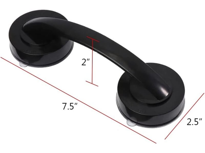 Poignée de porte à ventouse pour réfrigérateur, poignée murale pour salle de bain et tiroir de cuisine (noir) - Conforama D