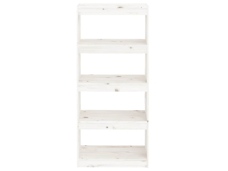  Bibliothèque, étagère de rangement blanc 60x30x135,5cm pin massif  - Conforama E