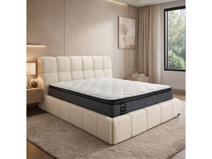 Ensemble matelas et sommier 160x200 cm Ressorts+latex+mémoire forme <strong>Sampur</strong> <strong>PREMIUM</strong> soutien Medium épaisseur 29 cm