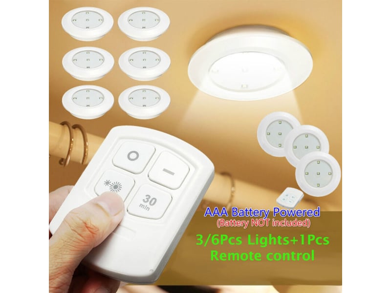 Télécommande à piles aaa lumière led sous la lumière de l'armoire 3 pièces lumière avec 1 contrôleur pc - Conforama A