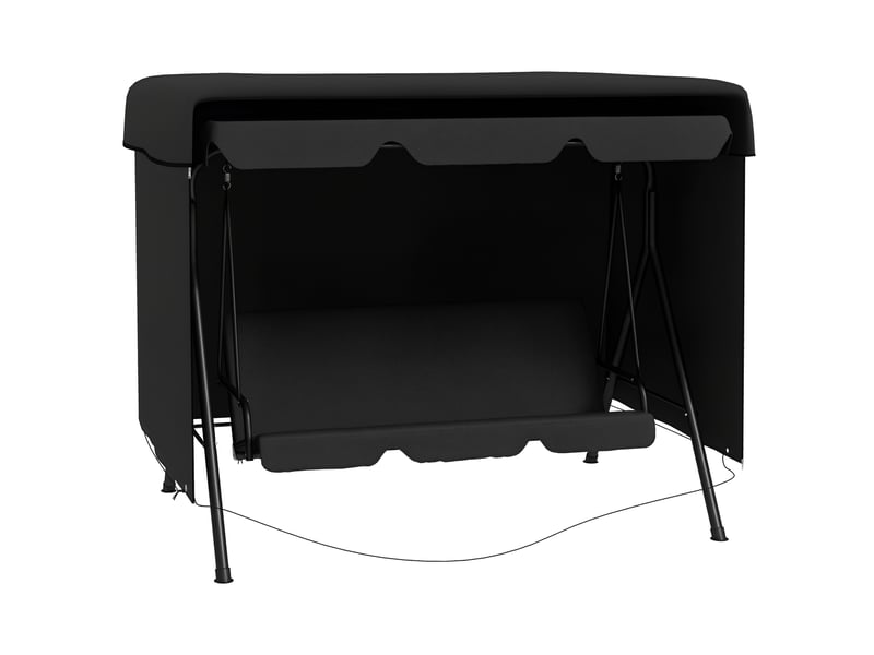 Housse de protection pour balancelle 215 x 155 x 150 cm, polyéthylène 100 gm² imperméable, anti-uv, cordons de serrage, entretien facile - Conforama A