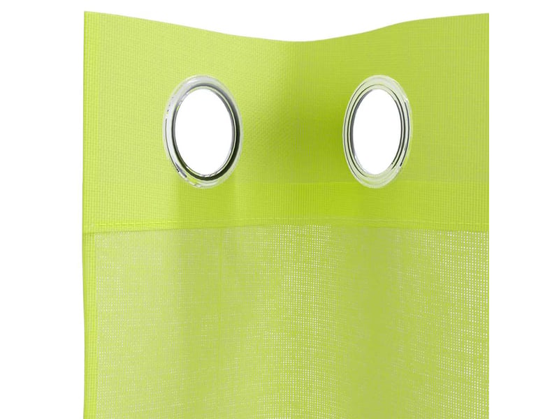  Lot de 2 rideaux en voile, voilages avec œillets vert pomme 140x225 cm cf44432  - Conforama E
