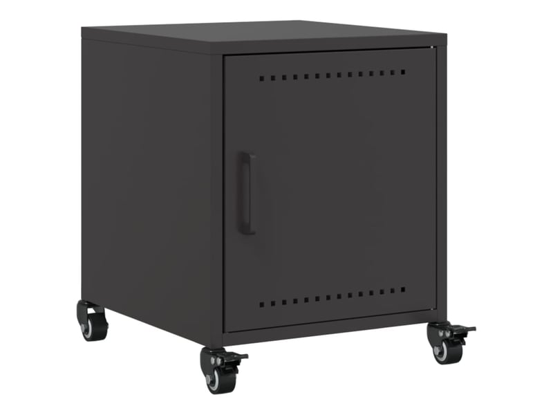  Lot de 2 tables de chevet - cabinet de chevet - table de nuit noir 36x39x43,5 cm acier  - Conforama D