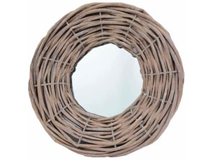 Miroir  à fixer coloris marron <strong></strong>  <strong></strong> - 15 cm x 15 cm
