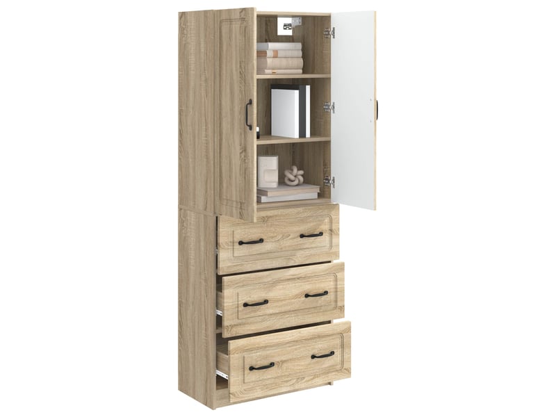 Ensemble de meubles 2 pcs, rangement de salon 66 x 34,5 x 87 cm bois d'ingénierie shl814 - Conforama C