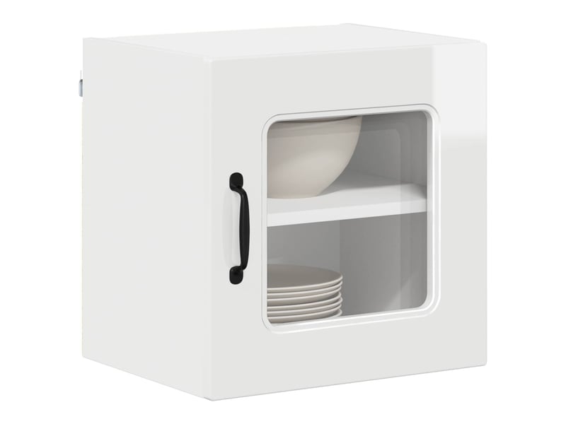 Meuble mural de cuisine | armoire de cuisine blanc brillant 40x31x40cm shl6849 - Conforama C