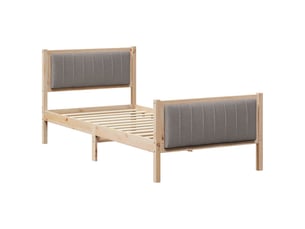 Lit simple 90x190 cm coloris marron