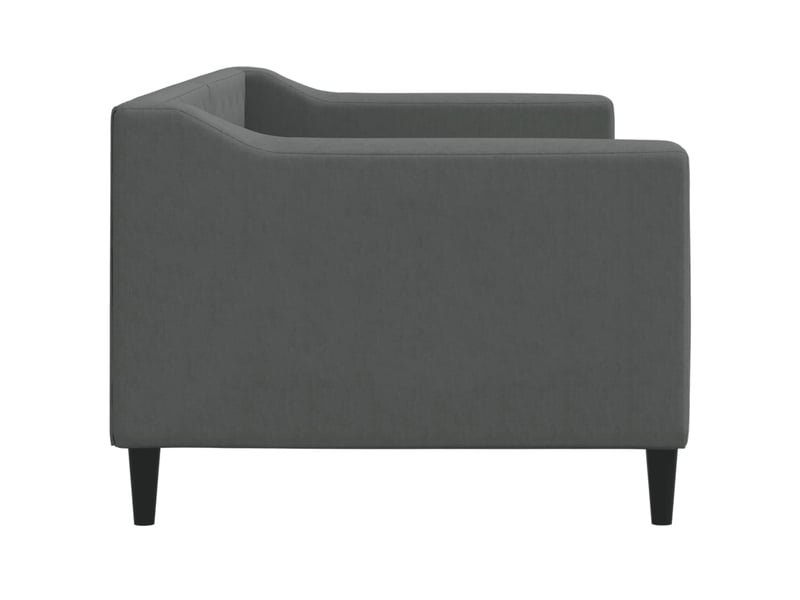 Lit simple- lit adulte - lit de repos sans matelas gris foncé 80x200 cm tissu - Conforama C