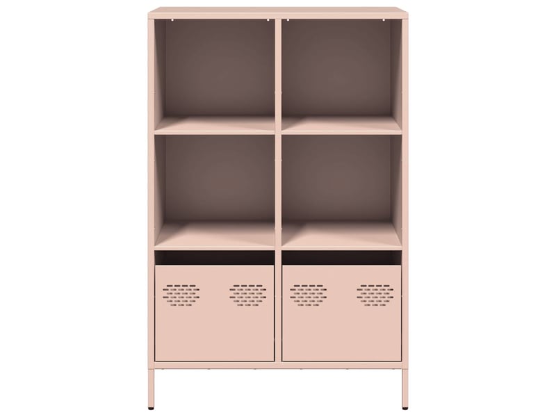  Buffet haut - bahut - meuble de rangement rose 68x39x103,5 cm acier  - Conforama E