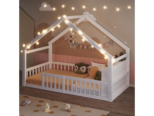 Lit simple 90x190 cm coloris blanc