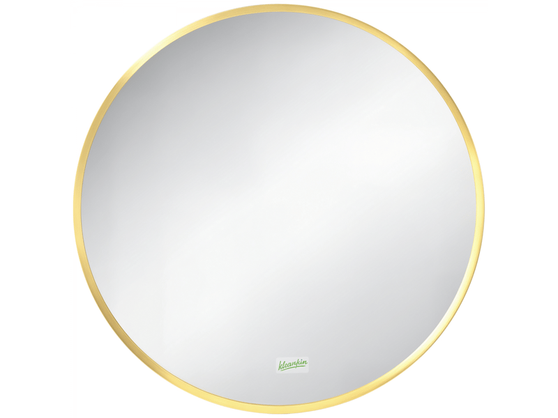  Miroir mural rond pour salle de bain,chambre,couloir,cadre en métal,couleur : or,ø50cm  - Conforama A