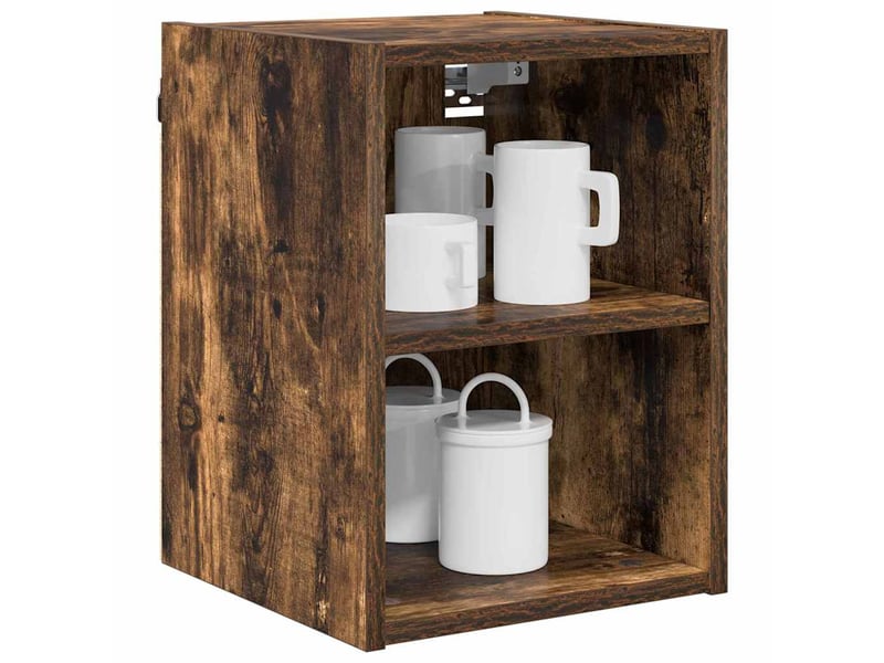  Meuble de rangement cuisine, armoire suspendue chêne fumé 30x29,5x40cm  - Conforama C