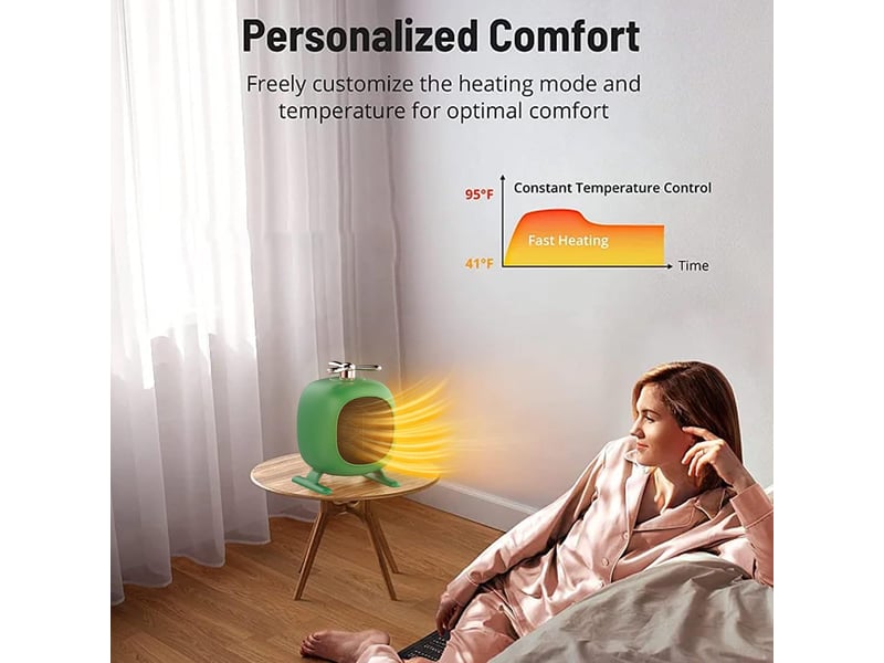  Vert) mini chauffage vertical d'appoint pour l'hiver, idéal pour les petits espaces, portable et portable, pour la maison, le bureau et la chambre, 150 w, multicolore XLH-ZLS-005935ZLS - Conforama C