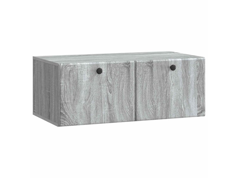  Meuble tv - banc tv - meuble de rangement mural 78,5 x 41 x 30 cm sonoma gris bois d'ingénierie  - Conforama A